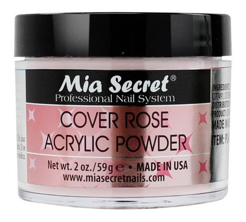 Polvo Acrilico Cover Rose Mia Secret 59 Grs / Uñas Esculpida