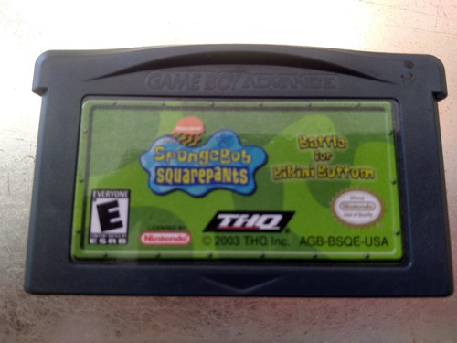 Juego De Gameboy Advance Ref 03,spongebob Battle For Bikini.
