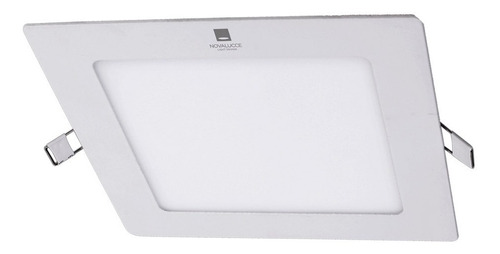 Panel Led Novalucce Embutido Cuadrado - 12w - Luz Cálida