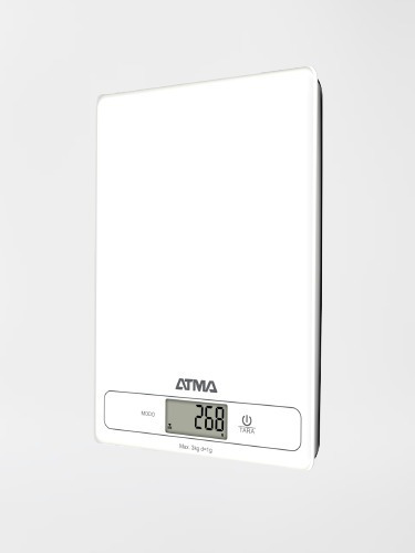 Imagen 3 de 6 de Balanza De Cocina Digital Atma Bcat21vwp 3kg Vidrio Templado