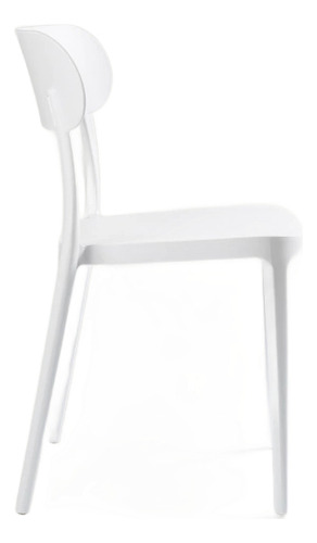 Pack 4x Sillas De Comedor Beijín Estilo Moderno Alto Rancho Estructura De La Silla Blanco