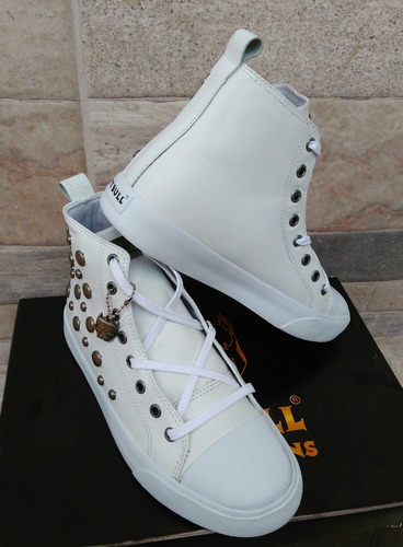 Imagem 4 de 5 de Tênis Feminino Pit Bull Pitbull Pitbul Jeans 92005 Branco