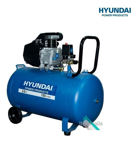 Compresor Hyundai 100l 2 Hp 220v 115psi 195l/m / Induhaus