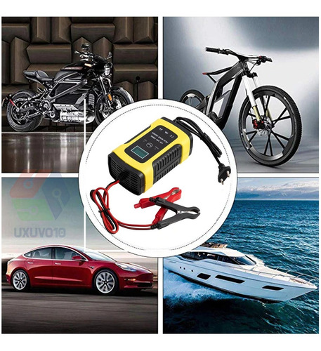 Imagen 6 de 10 de Cargador Inteligente De Batería Auto Baterías Moto 12 V