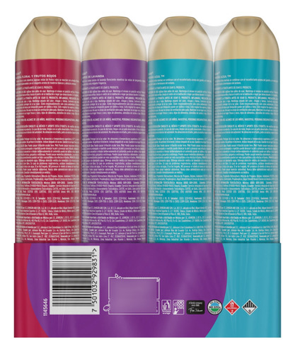 Aromatizante En Aerosol Glade 4 Pzas De 400 Ml Varios Aromas