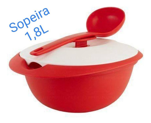 Tigelas Mágica Vermelho 3 Peças+2colher+1concha Tupperware