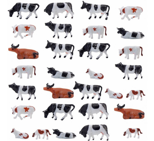 1: An8701cn 87 30pcs Pintado Bien Animales De Granja Vacas E