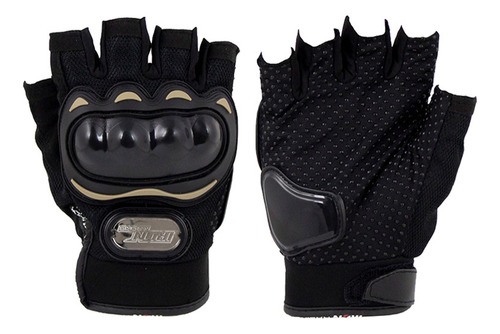 Guantes Motociclista 3/4 Iron Racing Cool Man Negro Talla L