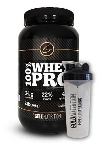 Proteina + Vaso - 100% Whey Pro 2 Lb + Shaker Gold Nutrition