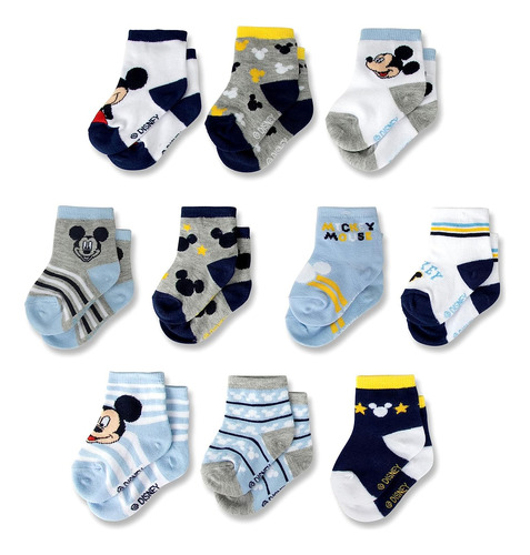 Calcetines P/bebé Disney Mickeysocks, 0-6 Meses, 10 Pares