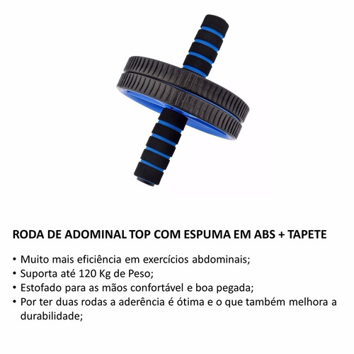 Roda P/ Abdominal Academia Seca Barriga Six Pack Fitness Fit