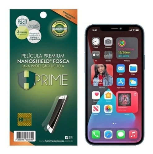 Imagem 1 de 2 de Pelicula Hprime Apple iPhone 12 Pro Max 6.7 Nanoshield Fosca
