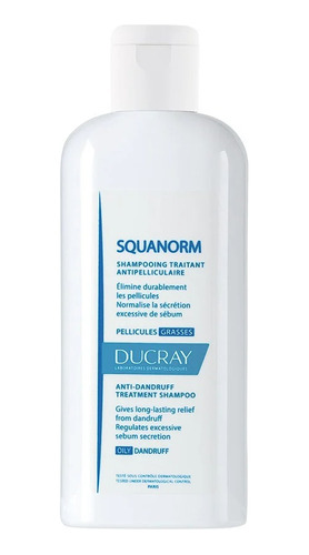 Ducray Squanorm Shampoo Caspa Grasa 200 Ml