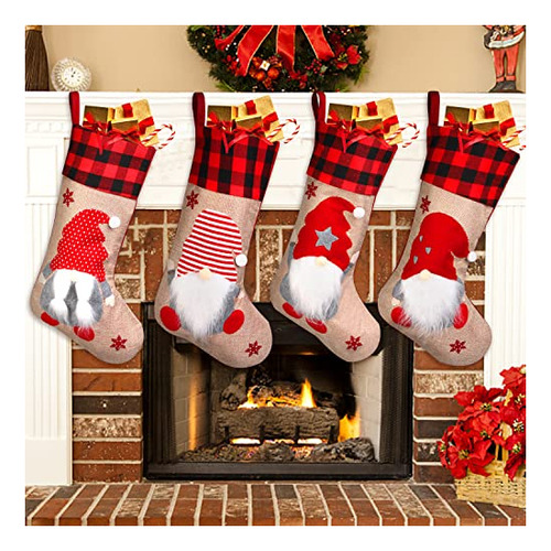 Navidad Leipple Stockings 4 Piece Set, Unique 3d Cdf5x