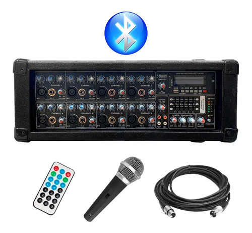 Consola 9 Canales Potencia 300w Usb Bluetooth Control Cuotas