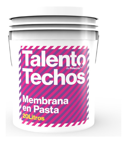 Membrana En Pasta Talento Techos Negra X20 Polacrin Acabado Mate Color Negro