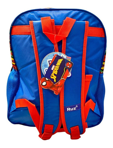 Mochila Primaria Escolar Niño Niña Spiderman 100% Color Rojo