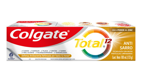 Pasta Dental Colgate Total 12 Antisarro X 131 G