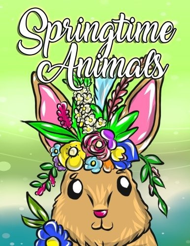 Adorable Springtime Animals For Adults Coloring Book Large P