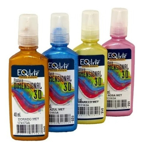 Dimensional 3d Eq Craft 40 Ml - Colores Glitter