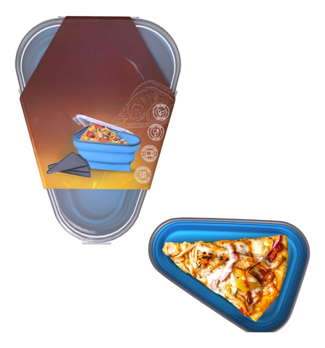 Tupper Pizza Silicona Contenedor Hermetico Pizza Plegable