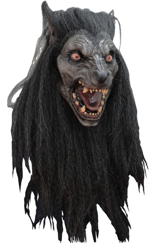 Máscara De Hombre Lobo Black Moon Bestia Halloween Ghoulish