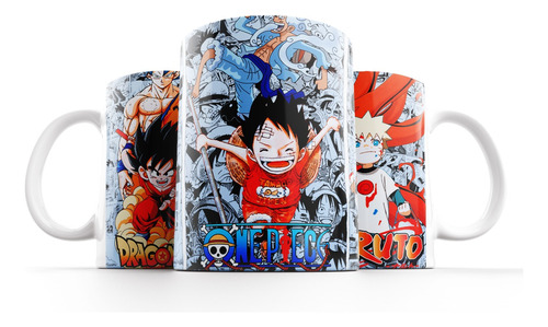 Taza Mug 11oz Anime Shonen Dbz One Piece Naruto