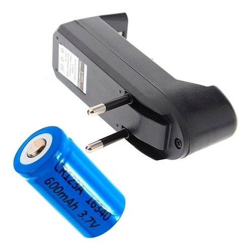 Kit 2 Pila Cr123a 16340 1733 Recargable 3.7v 600mah Cargador