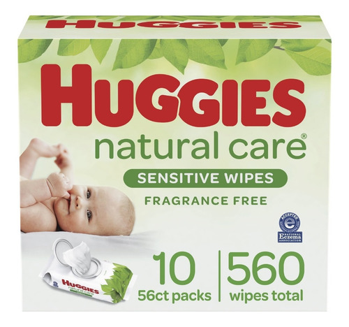 Toallitas Para Bebe Wipes Huggies Natural Care Sensitive 560