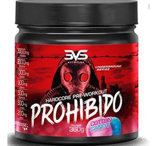 Imagen 1 de 4 de Oferta Pre-traino Prohibido Hardcore Pre-workout 360g