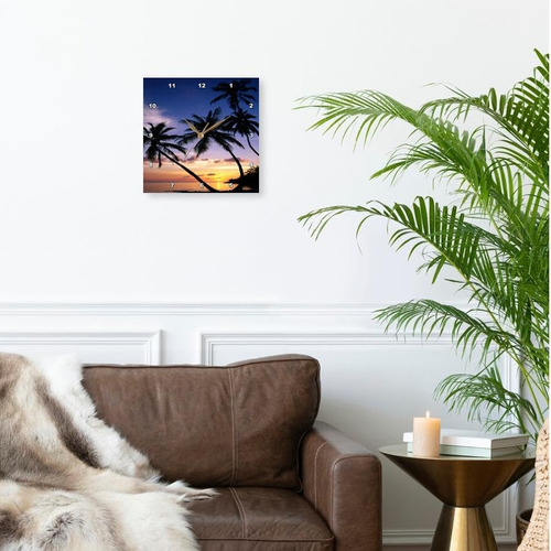 3drose Dpp__1 Palm Perfect Sunset-wall Clock, 10 Por 10 PuLG
