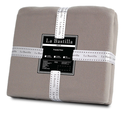 Frazada La Bastilla Neo Polar color gris con diseño liso de 240cm x 160cm