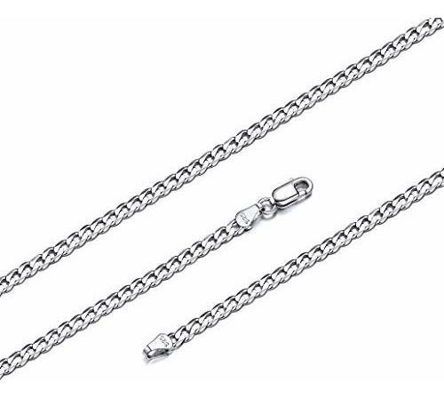 Cadena, Collar Para Hombr Silvora S925 Curb Link Chain Neckl