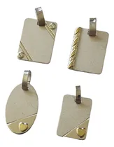 Comprar Medallas Plata 925 Aplique Oro Duble Personalizadas Arenadas