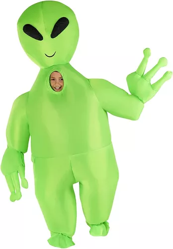 Disfraz inflable de extraterrestre para adultos, hombres, traje de  Halloween con explosión verde, divertido traje de secuestro de  extraterrestres