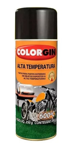 Kit C/03 Spray Colorgin Preto Alta Temperatura 600ºc 360ml