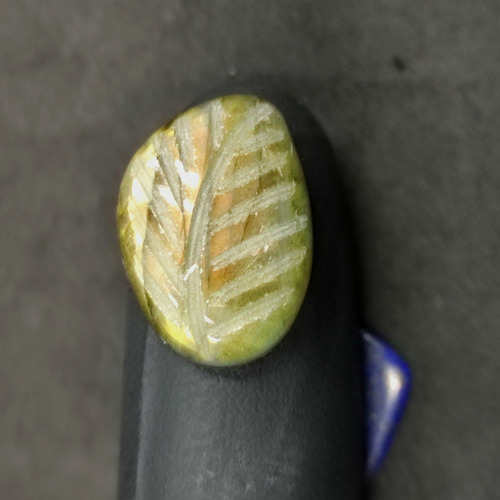 Lapislazuli Rectangular - Labradorita Dorada Tallado Hoja