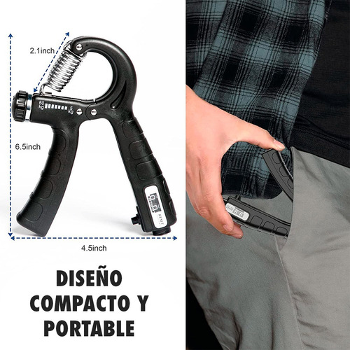 Imagen 4 de 5 de Hand Grip Entrenamiento Muñeca Manos Antebrazo Mancuerna