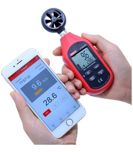 Anemómetro  Digital Con Bluetooth / Viento Y Temperatura