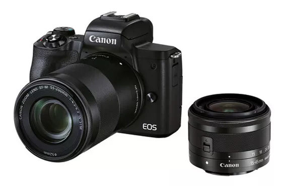 Camara Digital Canon Eos M50mk Ii 15-45 Ef-m 55-200