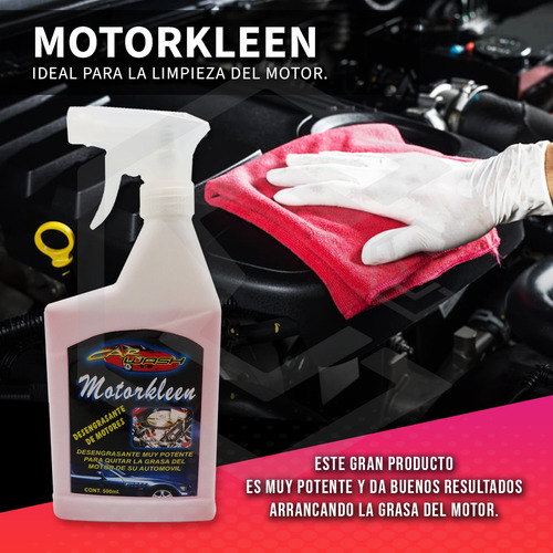 2 Desengrasante De Motor Y Limpiador Potente Car Wash 500ml