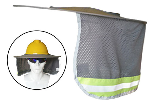 | Sombrero Duro Sombrilla Protección For El Cuello Al Gris
