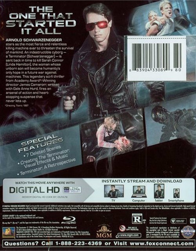 Imagen 2 de 3 de Blu-ray The Terminator / Edicion Remasterizada