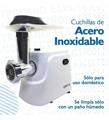 Imagen 3 de 10 de Picadora Eléctrica Embutidora De Carne Con Accesorios