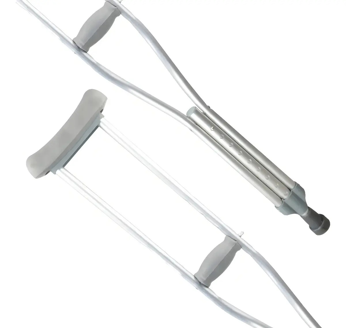 Par De Muletas Axilares Todostore Ajustable A 9 Alturas Hechas De Aluminio Talla L Grande