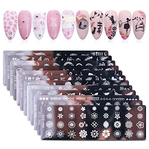 Placas De Staping Para Nail Art 12unidades Surtido