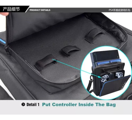 Bolsa De Viaje Adecuada For Consola Ps4 Y Accesorios
