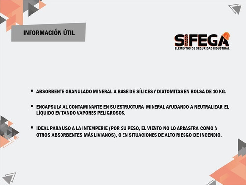 Imagen 3 de 4 de Absorbente Mineral Microencapsulante Bolsa 10 Kg