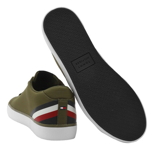 Tenis Tommy Hilfiger Harlem Core Verde Musgo Casual Original