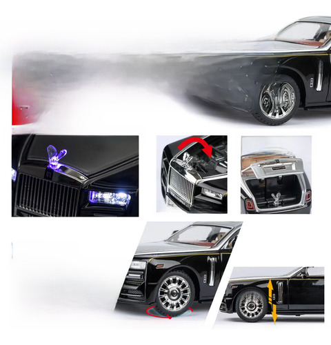 Rolls-royce De Car To 1/32 Phantom Blanco Y Negro, Escala 1: